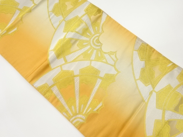 源氏車・雲模様織出し全通袋帯